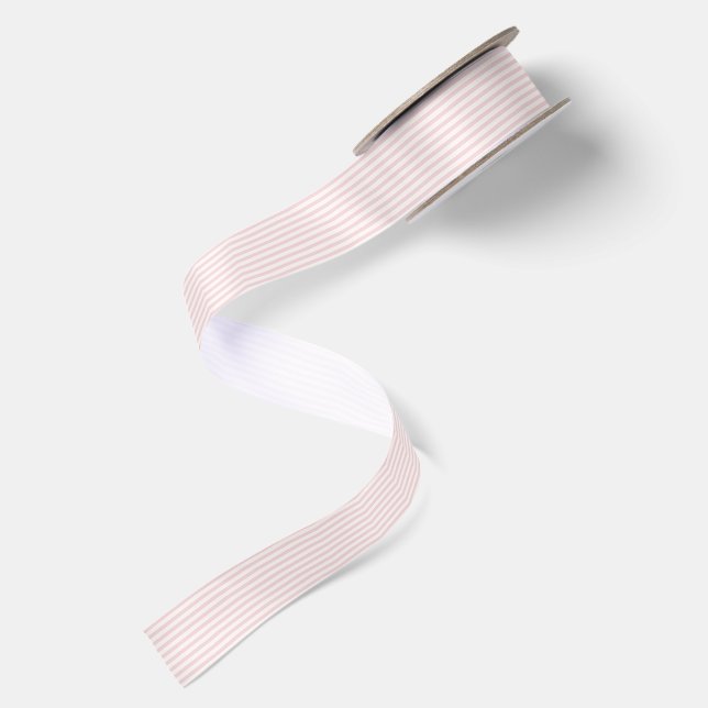 Ruban En Satin Rayures de printemps | Douce rose (Dos)