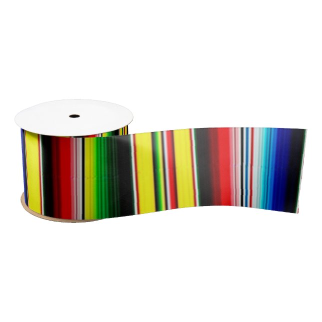 Ruban En Satin Rayures de serape brillantes (Bobine)