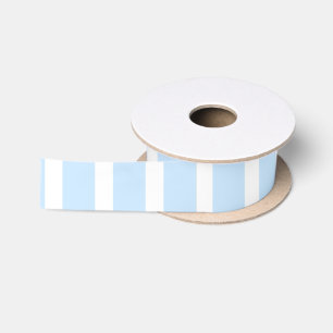 Ruban En Satin Rayures fines bleu clair