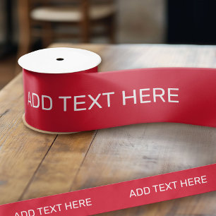 Ruban En Satin Red Créez votre propre police - Faites-la votre po