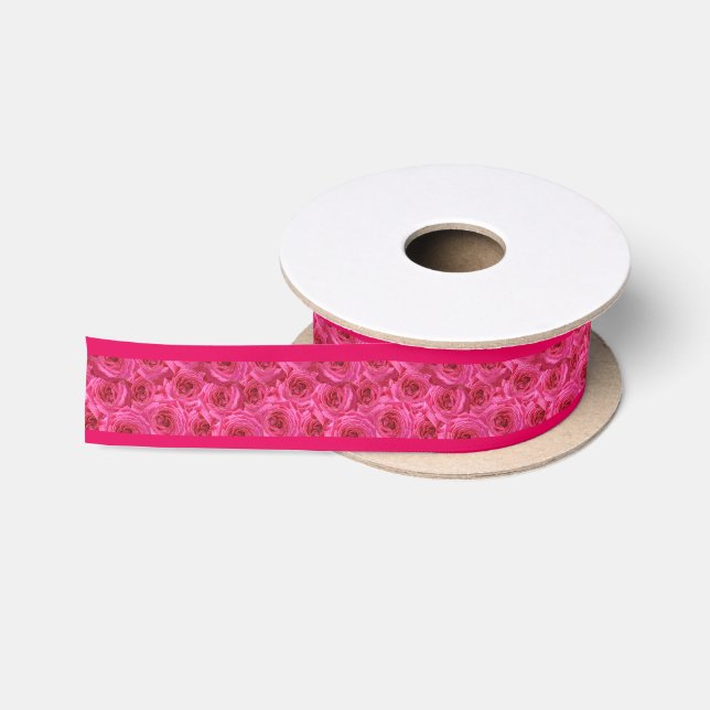 Ruban En Satin Red roses, flowers, red, love (Bobine)