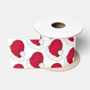 Ruban En Satin Red Santa Claus Casquette Père Noël Baby Noël Noël