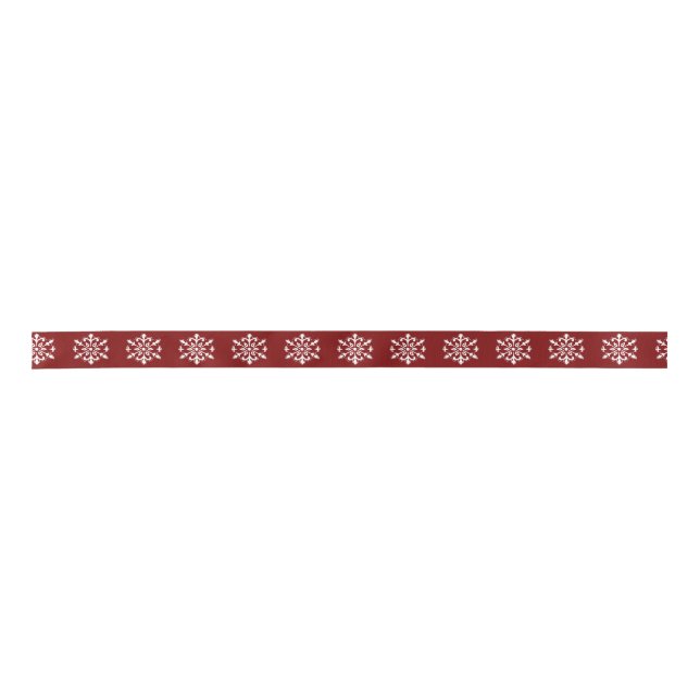 Ruban En Satin Red Snowflake Ribbon (Devant)