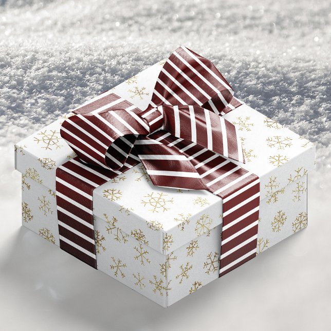 Ruban En Satin Red White Christmas Ribbon (Red White Christmas Ribbon)