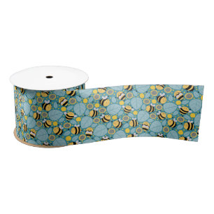 Ruban En Satin Ribbon d'abeille au miel