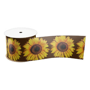 Ruban En Satin Ribbon de l'art des fleurs de tournesol