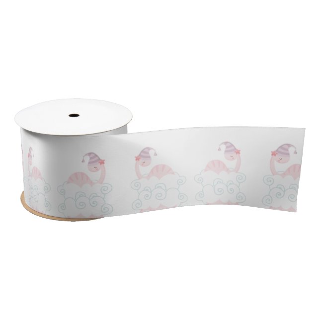 Ruban En Satin Ribbon Dinosaure Rose (Bobine)
