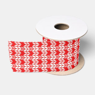 Ruban En Satin Ribbon en satin rouge EN VICHY KNIT 3 pouces