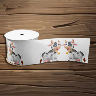 Ruban En Satin Ribbon satin de vache laitière