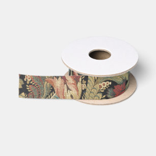 Ruban En Satin Riche brocart de tapisserie florale antique victor