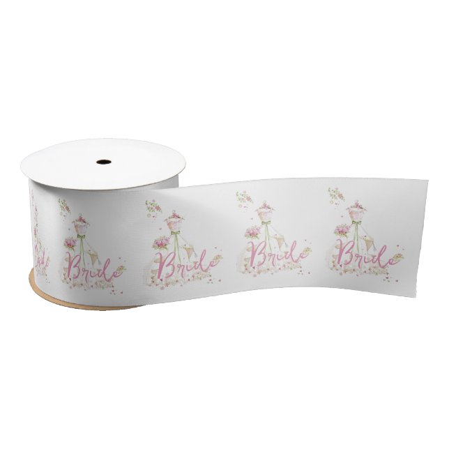 Ruban En Satin Robe de mariée pour douche nuptiale (Bobine)