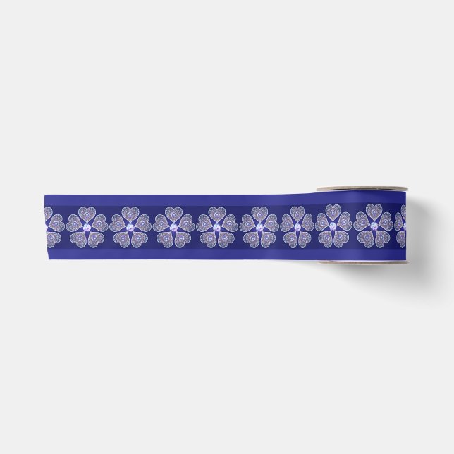 Ruban En Satin Rosace bleue (Devant)