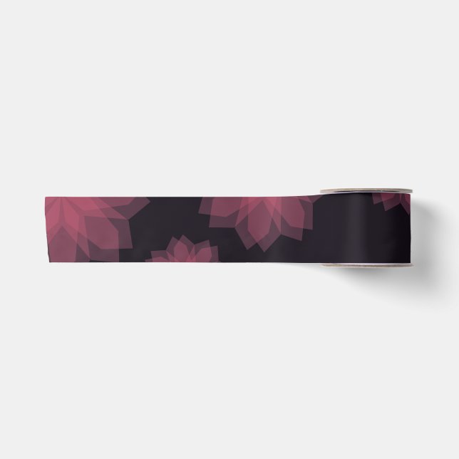 Ruban En Satin Rose, cool, tendance, abstraction de fleurs modern (Devant)