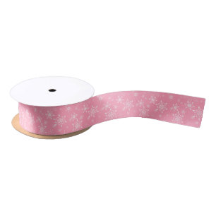 Ruban En Satin Rose de flocons de neige