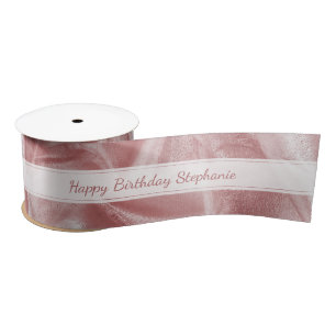 Ruban En Satin Rose "joyeux anniversaire" ou toute occasion,