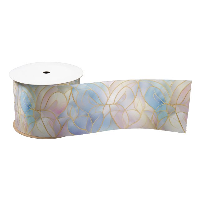 Ruban En Satin Rose pastel bleu (Bobine)