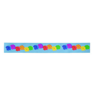 Ruban En Satin Roses arc-en-ciel