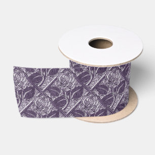 Ruban En Satin Roses métalliques 07-Lt PISCINE RIBBON Violet-SATI