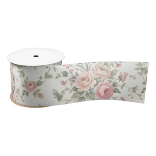 Ruban En Satin Roses pastel élégant shabby chic