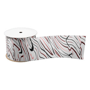 Ruban En Satin Rouge blanc noir Abstrait rayure design