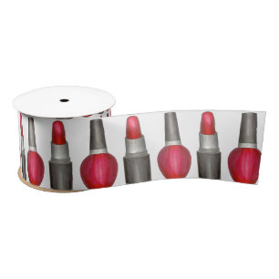 Ruban En Satin Rouge Lipstick ongle polonais beauté maquillage fa