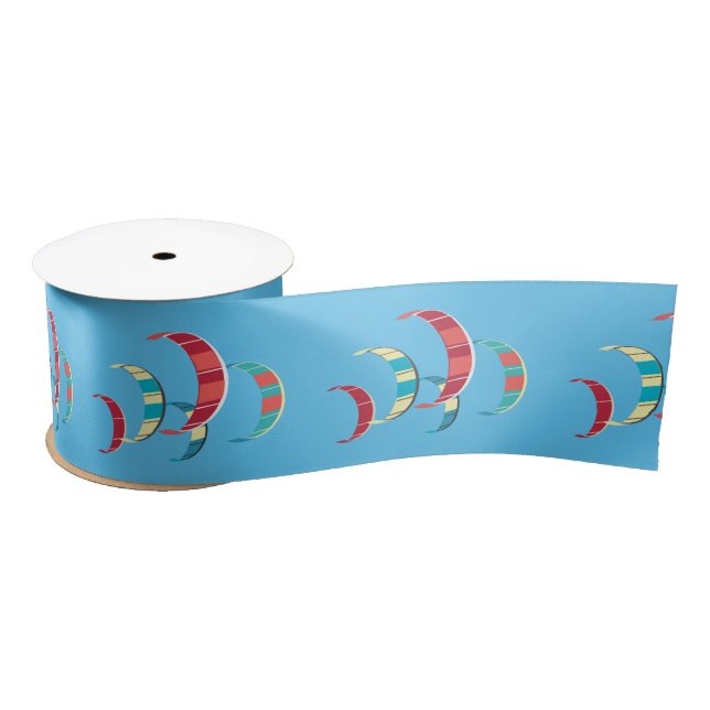 Ruban En Satin Ruban bleu Kite Surfing Satin (Bobine)