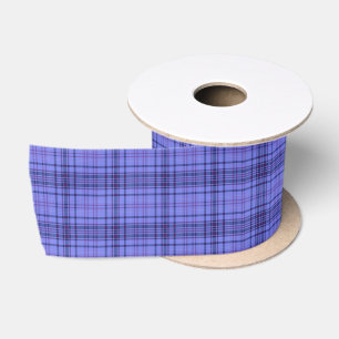 Ruban En Satin Ruban clair violet bleu Plaid Satin
