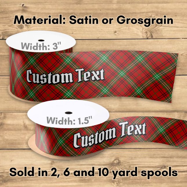 Ruban En Satin Ruban Clan Morrison Red Tartan Satin (Créateur téléchargé)