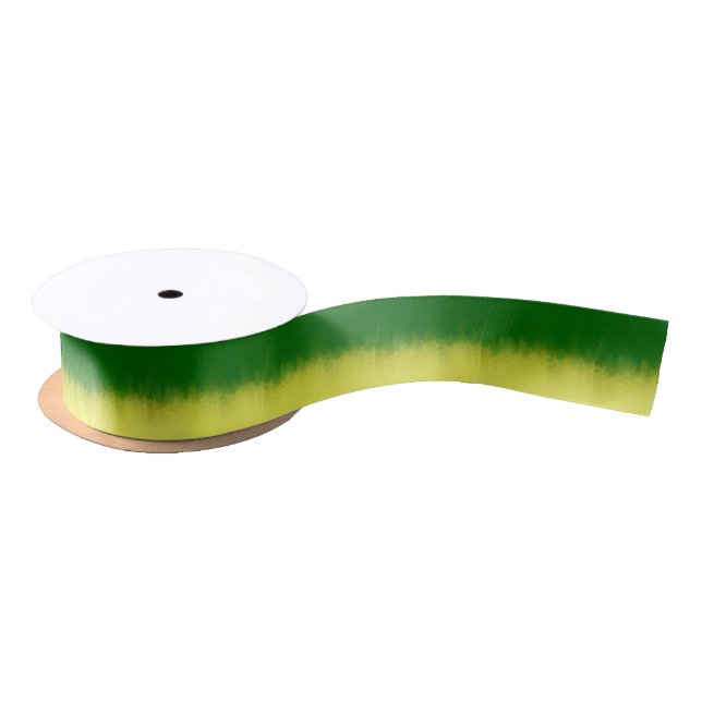 Ruban En Satin Ruban colorant jaune vert Faux (Bobine)