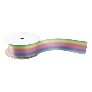 Ruban En Satin Ruban - Couleurs arc-en-ciel - Horizontal