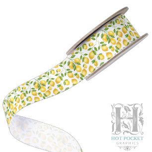 Ruban En Satin Ruban de satin aux citrons