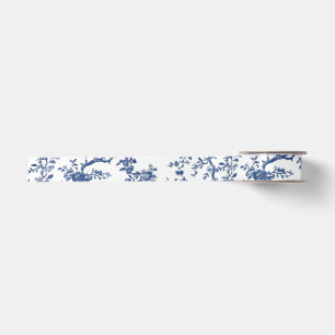 Ruban En Satin Ruban de satin bleu antique floral toile pour fête