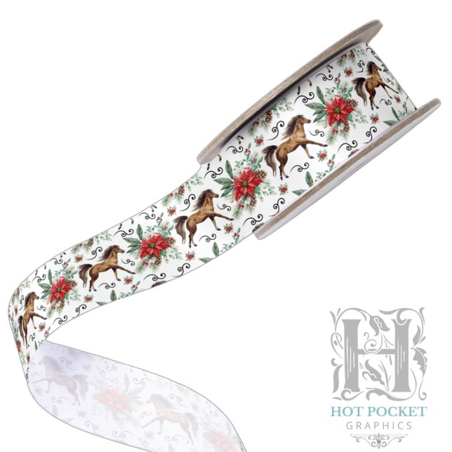 Ruban En Satin Ruban de satin de Noël Cheval Élégant (Créateur téléchargé)