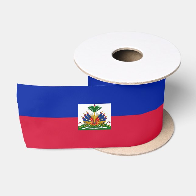 Ruban En Satin Ruban de satin du drapeau d'Haïti (Bobine)