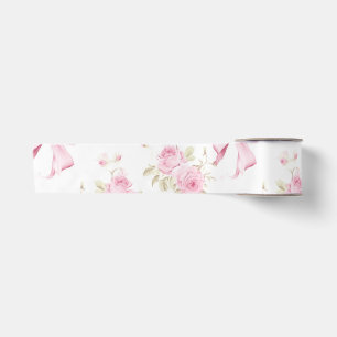 Ruban En Satin Ruban de satin Fête de jardin aux roses roses et a