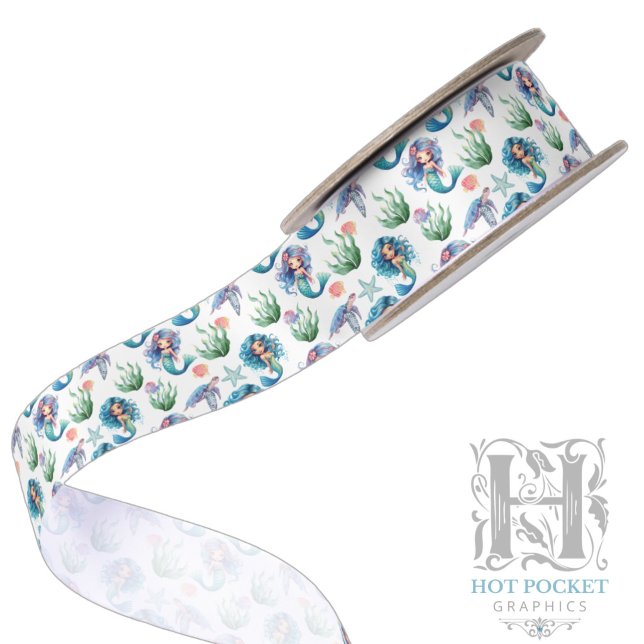 Ruban En Satin Ruban de satin Mermaid bleu (Créateur téléchargé)