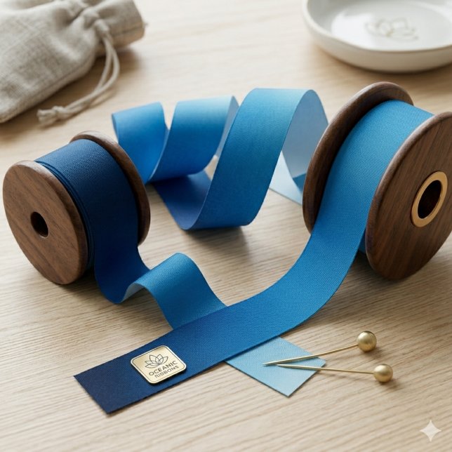 Ruban En Satin Ruban de satin moderne bleu ciel élégant (Elegant Sky Blue Modern Satin Ribbon Design)