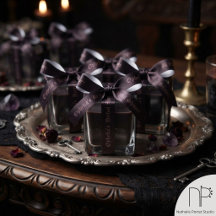 Ruban de satin personnalisé Fleur de Lis gothique
