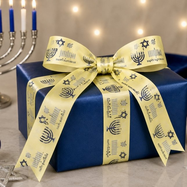 Ruban En Satin Ruban de satin pour menorah de Hanukkah (Créateur téléchargé)