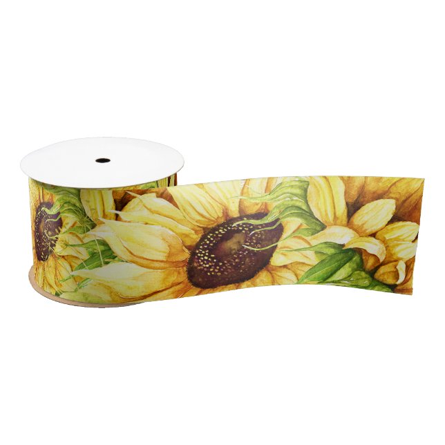 Ruban En Satin Ruban de tournesol (Bobine)