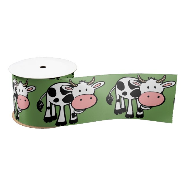 Ruban En Satin ruban de vaches de campagne (Bobine)
