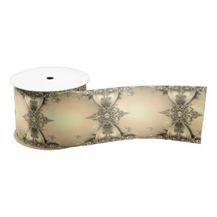 Ruban En Satin Ruban doré décoratif de vacances Satin