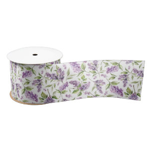 Ruban En Satin Ruban Fleurs de ressort Lilacs violet