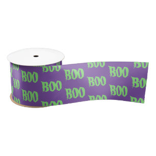 Ruban En Satin Ruban Halloween BOO Satin