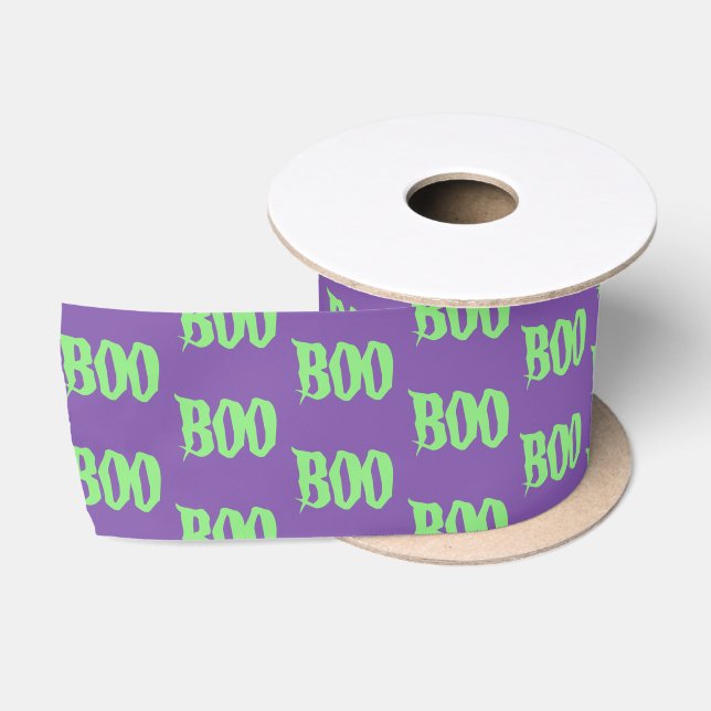 Ruban En Satin Ruban Halloween BOO Satin (Bobine)
