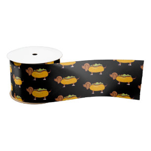 Ruban En Satin Ruban Hot Dog Dachshund