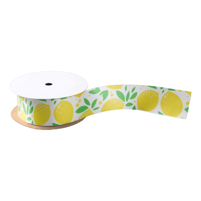 Ruban En Satin Ruban jaune citron (Bobine)