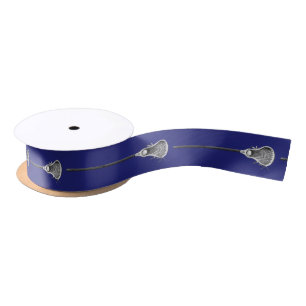 Ruban En Satin Ruban Lacrosse Sports Blue Satin