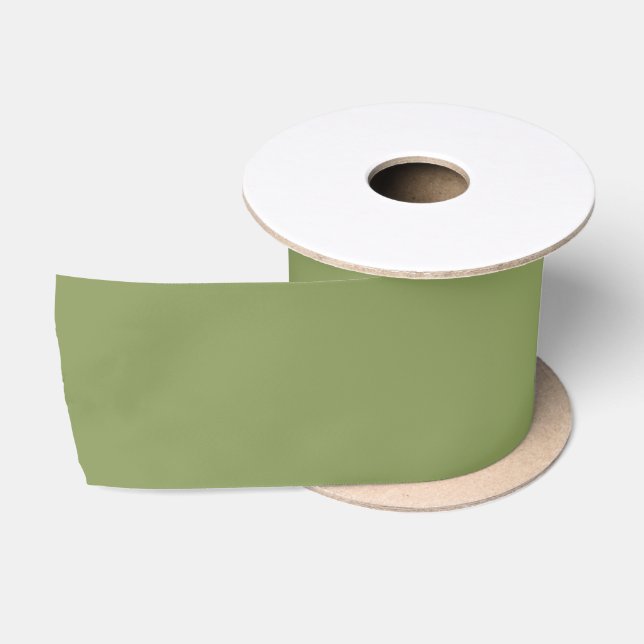 Ruban En Satin Ruban large de satin de vert de mousse (Bobine)