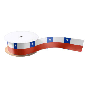 Ruban En Satin Ruban patriotique avec drapeau du Chili